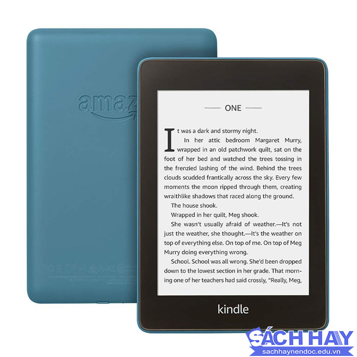 Máy đọc sách Kindle Paperwhite 4 màu xanh